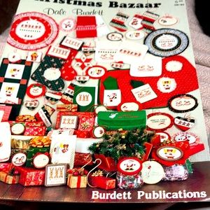 Christmas Bazaar by Dale Burkett DB 80. Cross Stitch leaflet.  1986 #1356
